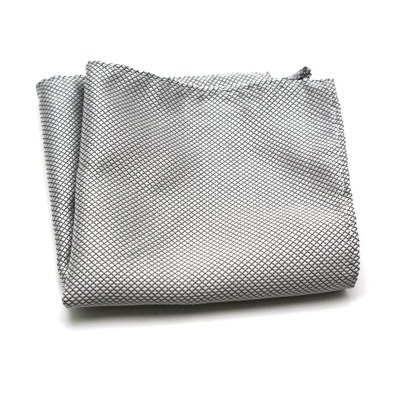 Luxury Men's Handkerchief Plaid Solid Color Hankies Polyester Hanky Business Pocket Square Chest Towel 21*21CM