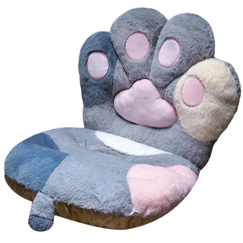 Seat Cushion Furry Feline Hand Pillow Multifunctional Floor Cushion With Friendly Filling Chair Cushion