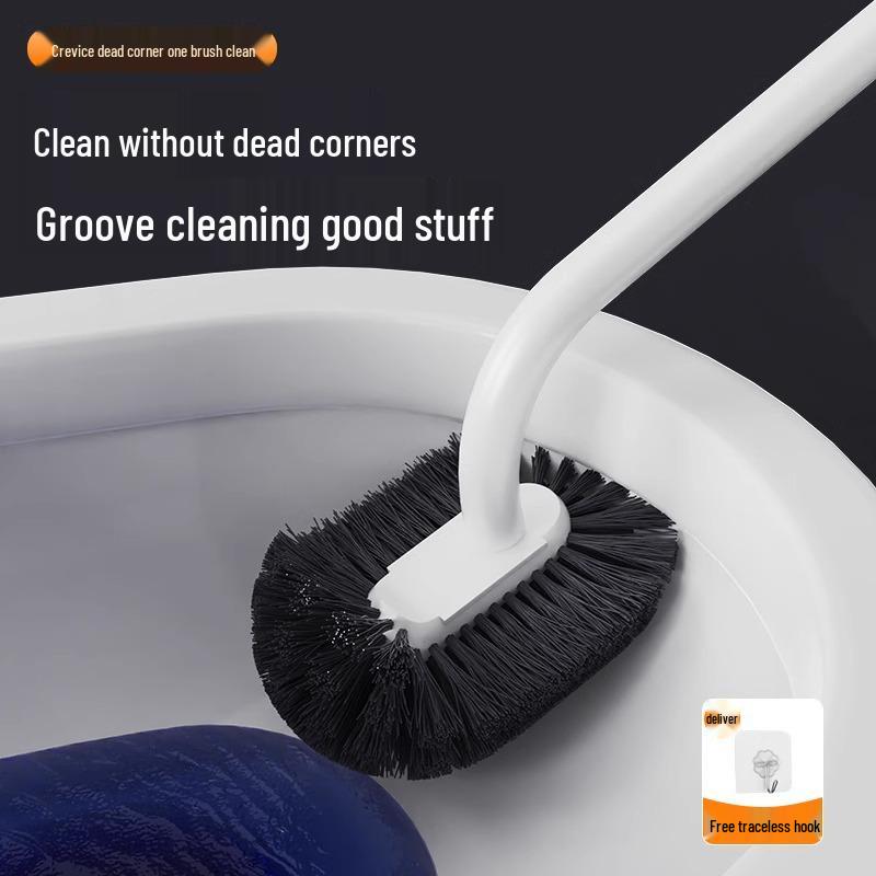 Back-to-School Dorm Squat Toilet Cleaning Brush - Household Bathroom Tool for Dead Corners