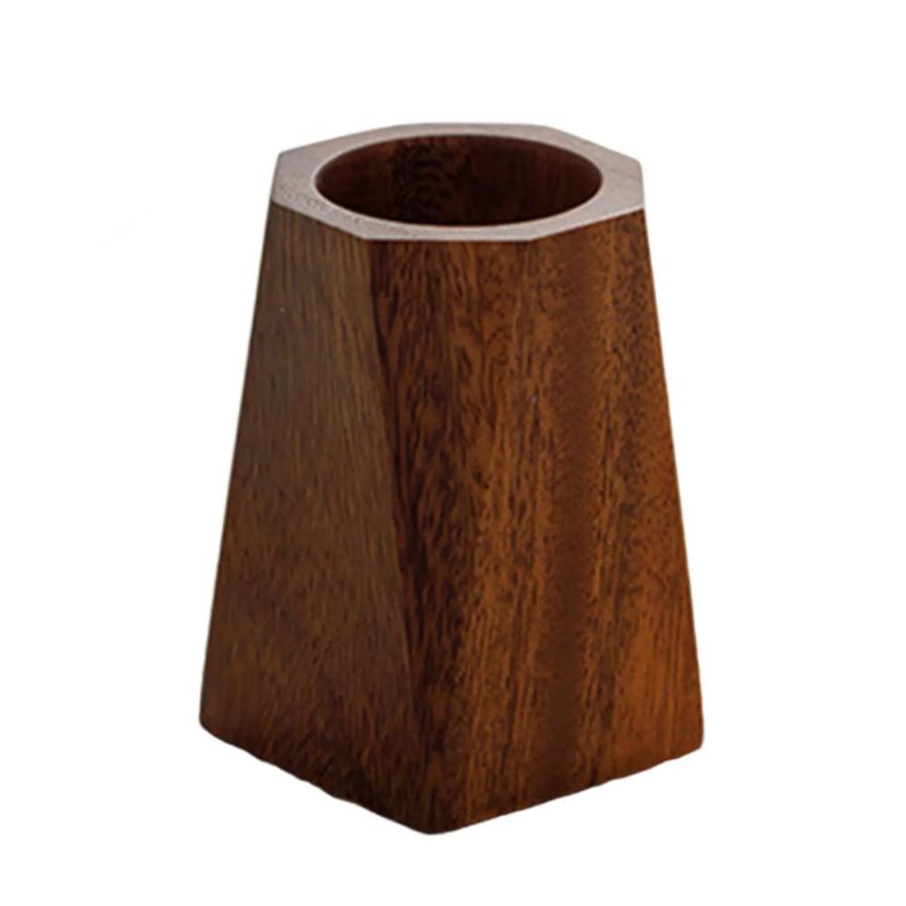 

Smooth Surface Pen Container Polishing Design Desktop Pen Box Stationery Walnut Pen Holder Office Wood