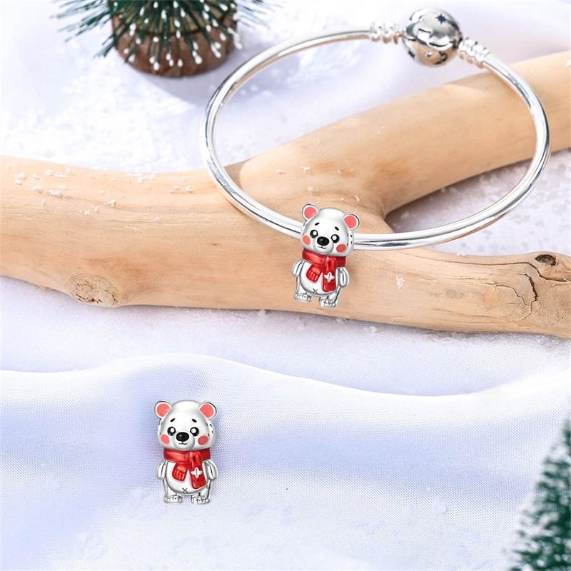 New Copper Christmas Series Bead Women'S Holiday Jewelry Gift Suitable For Diy Original Pendant
