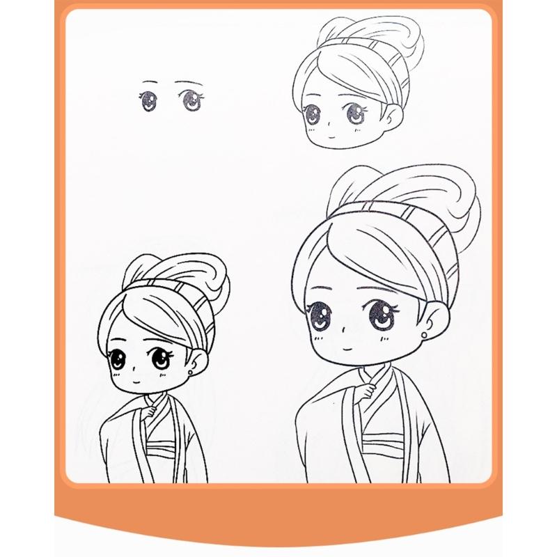 Animes Character Line Art Drawing Book Reusable Tracing Sketchbook For Aspiring Artists