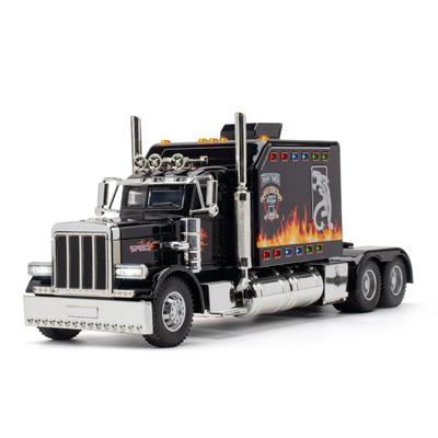 Simulation 1: 24 Peterbilt 389 Anhänger im amerikanischen Stil, Legierungskopf, Modellspielzeug