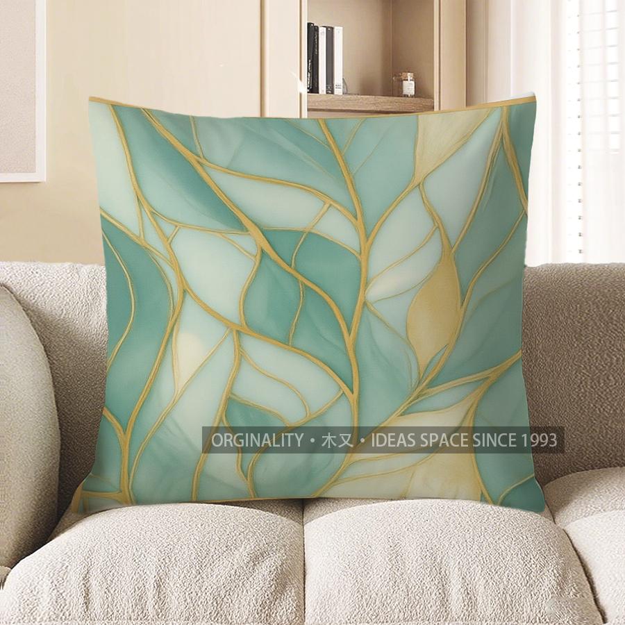 Home Decor Abstract Leaf Pattern Decorative Pillow Cover Pattern Cushion Cover Suitable For Sofa Bedroom Car Pillow Cover