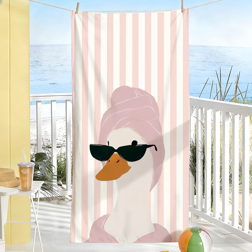 

Duck Funny Wash Up Towel Soft Pool Gift For Travel Gym Shower Camping Quick Dry Sports Large Beach Towels W40*H60(CM)