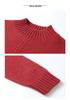Maternity 100% Pure Wool Autumn/Winter Sweater for Women, Half-High Neck, Thickened Plain Color Base Layer for Middle-Aged & Elderly.