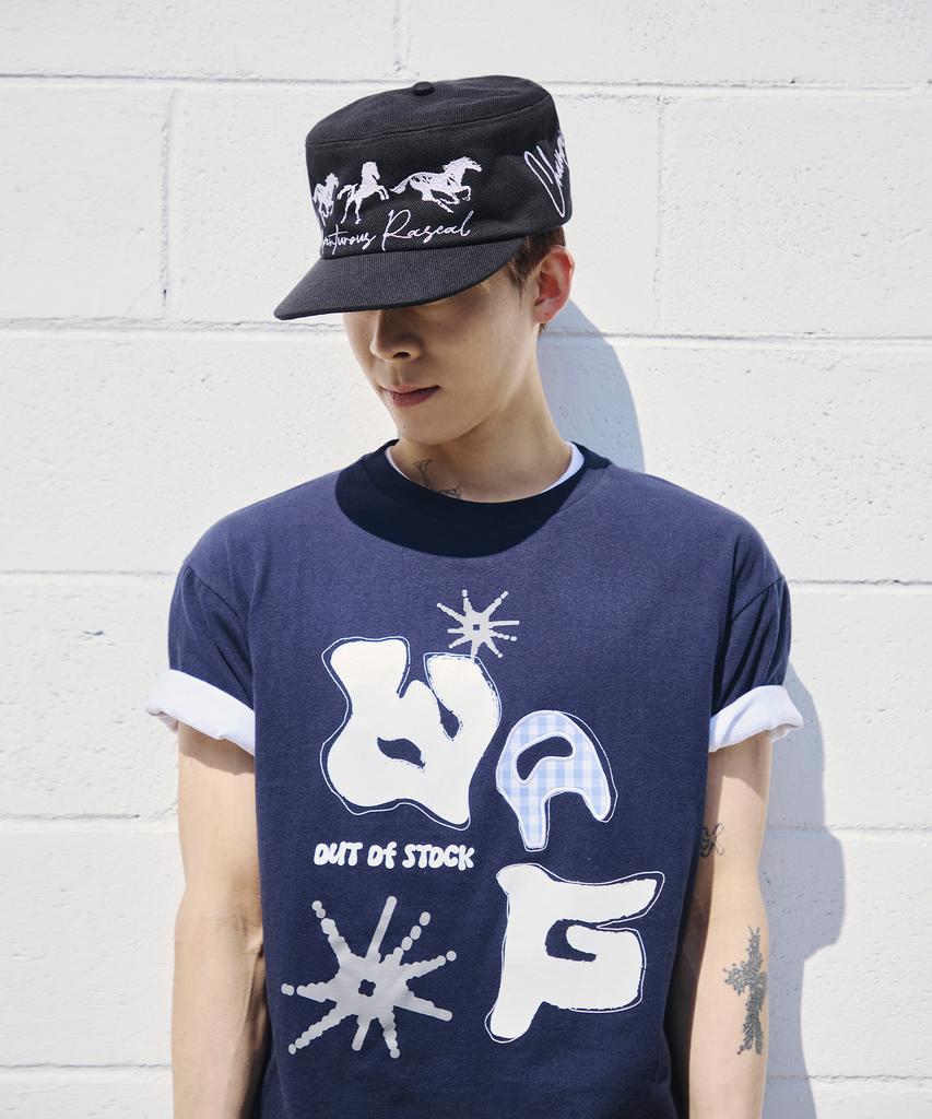 SCALLYWAG [Ryu Jeong-Ran × Skelly Wung] Horse Pillbox Cap [Black]