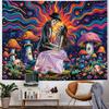 Heopapin Blacklight Skeleton Couple Tapestry UV Reactive The Lovers Skull Wall Hanging Tapestry Romantic Cosmos Galaxy Aesthetic Tapesties for Living