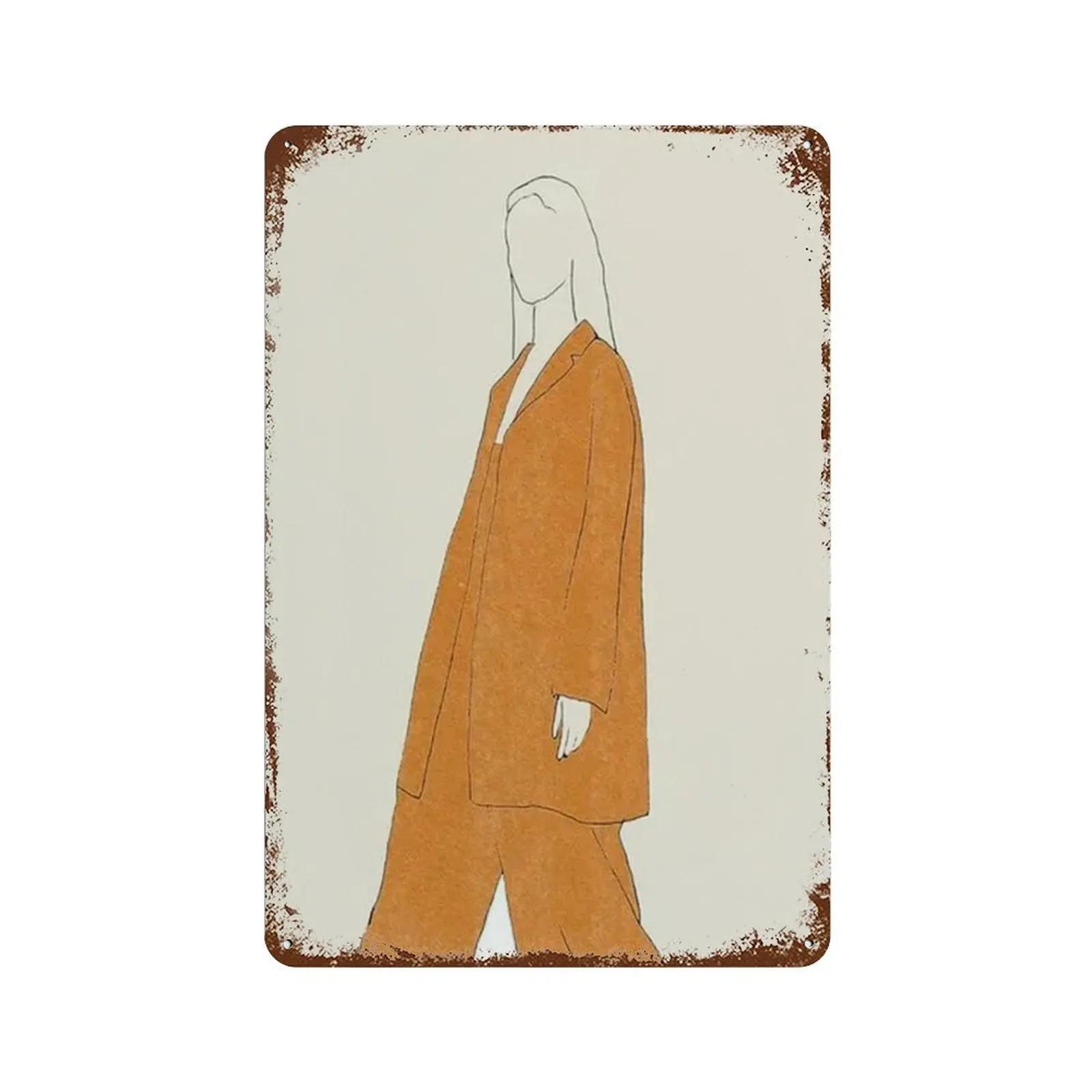 

Абстрактный Минимализм Лимонная Ваза Геометрические Постеры Принты Настенное Искусство для Кофейного Бара Скандинавские Металлические Таблички Настенные Картины для Гостиной Флорист 20X30CM