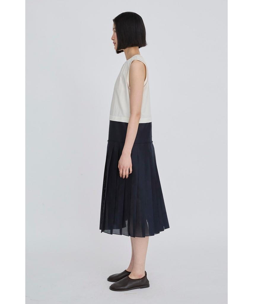 Recorde Sleeveless Pleats Dress Rqdam26544Whx