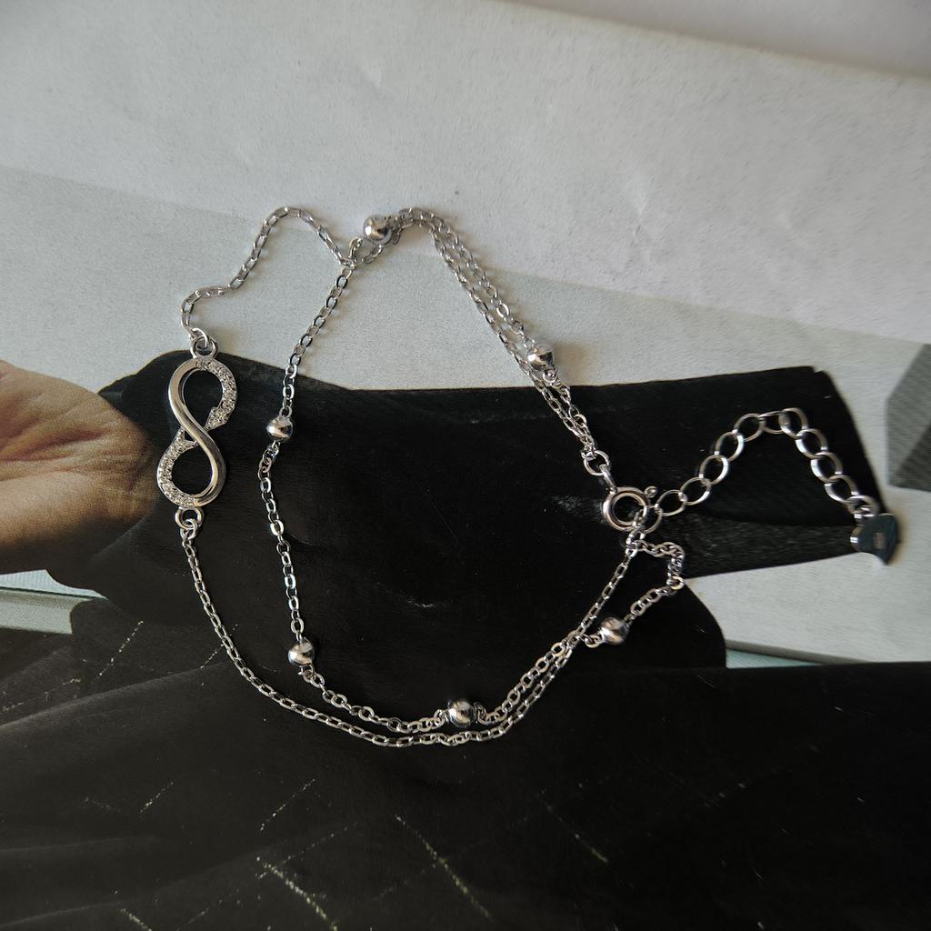 Silbernes Armband mit Zirkonia, Gewicht 2,24 Gramm (2208921)