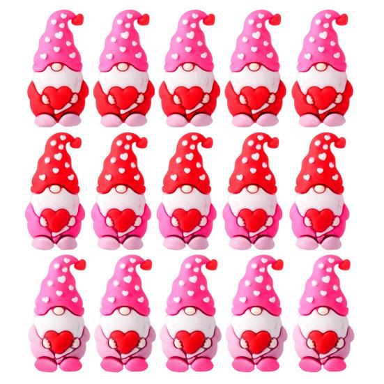 Mini Gnome Figurines Set for Hide And Seek Game Valentines Day Heart Gnomes Red Pink Unique Home Table Decor Romantic Gifts