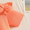 2026 Summer Baby Girl Letter Print Bodysuit, Bow Shorts & Headband Set