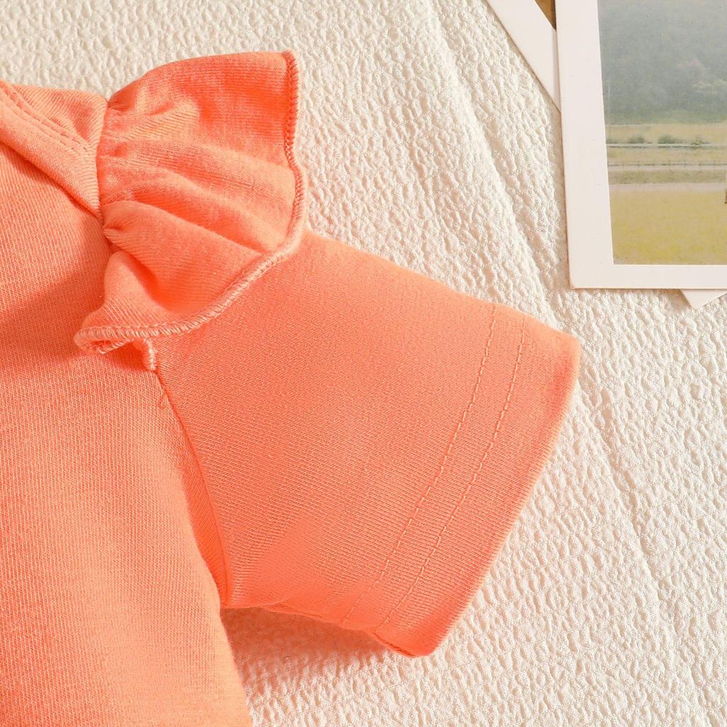 2026 Summer Baby Girl Letter Print Bodysuit, Bow Shorts & Headband Set