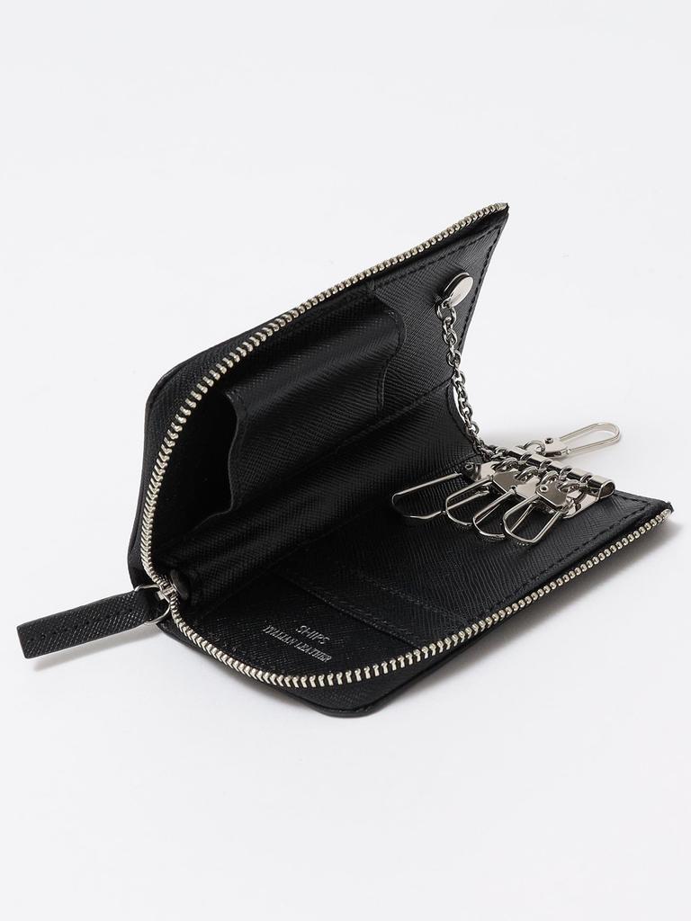 Ships SAFFIANO LEATHER Italian Leather Card Case, Men's, 110030626, Black, One Size