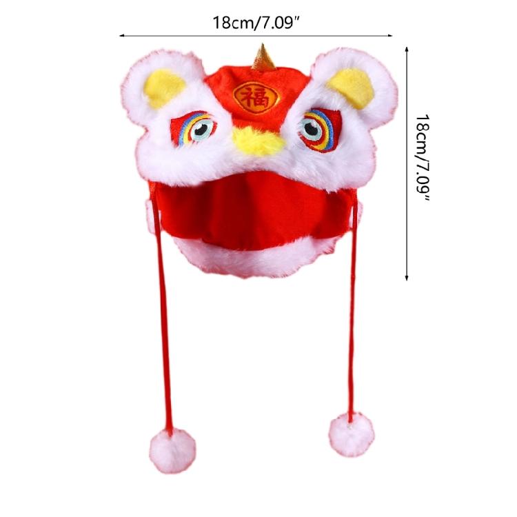 Chinese Festival Dog Costume Hat Halloween Party Dress Up Hat Cosplay Lion Cap