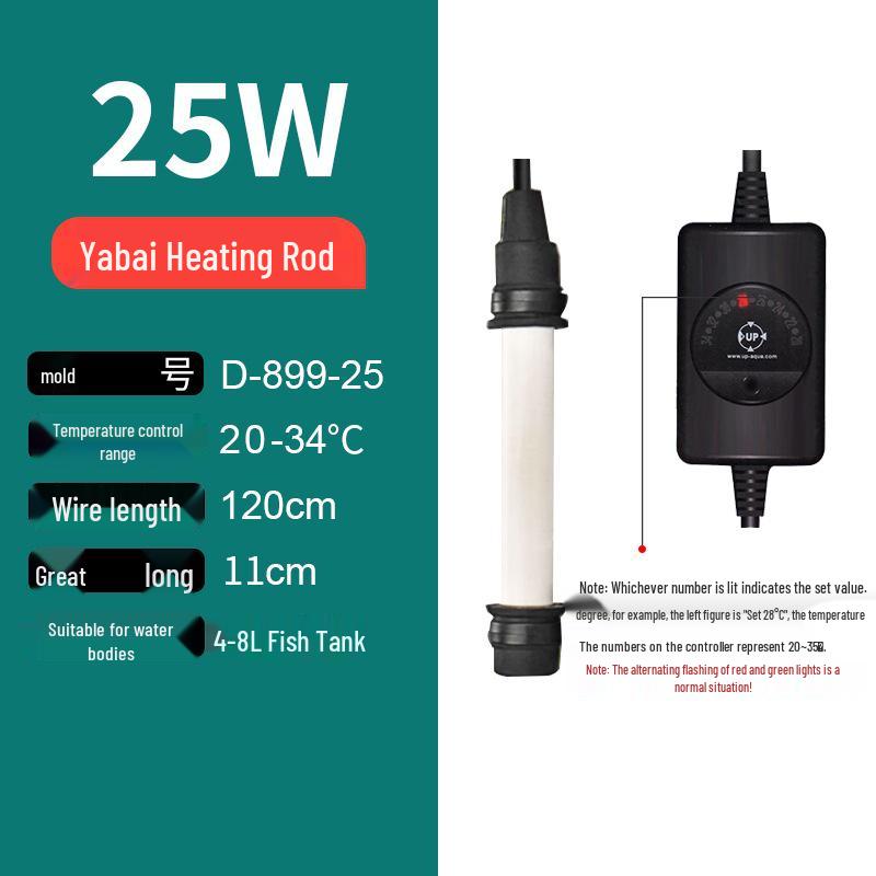 

Yabai Aquarium Heater: Explosion-Proof Rod with Dual Display for Smart Temperature Control