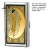Slim Card Holder Vintage Style Case Stainless Steel Secure Snap Metal Wallet