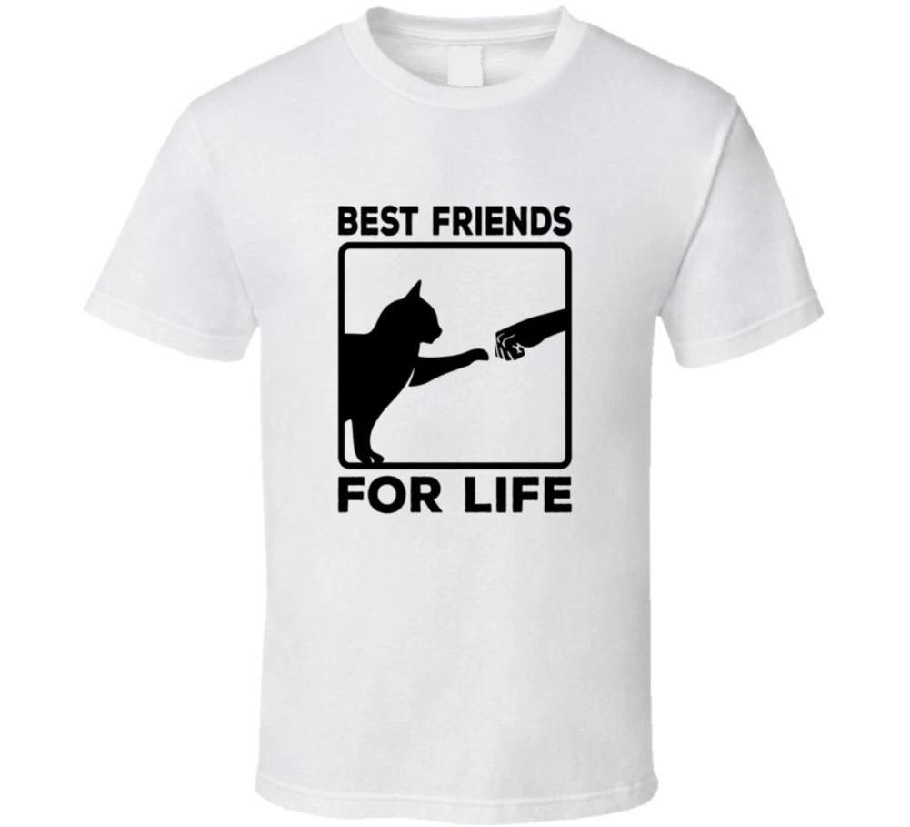 Best Friends For Life Me And My Cat Funny Rescue Gift T Shirt 4XL