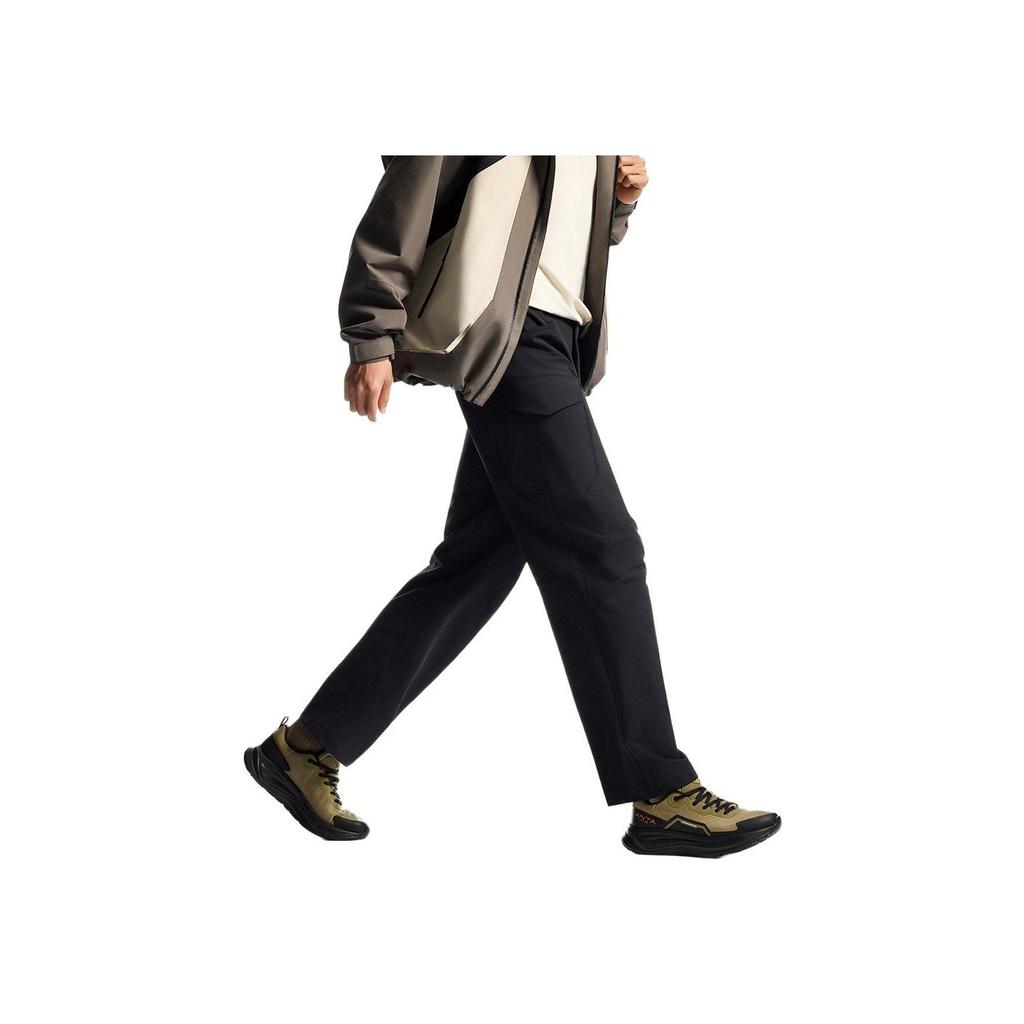 Anta Comfortable Simple Loose Mid-Waist Straight Leg Zipper Casual Pants Men pants Basic-Black 152517504-3