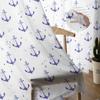 Blue Anchor Splash Ink Sheer Curtain For Bedroom Tulle Voile Curtain For Kitchen Living Room Decor Window Treatment