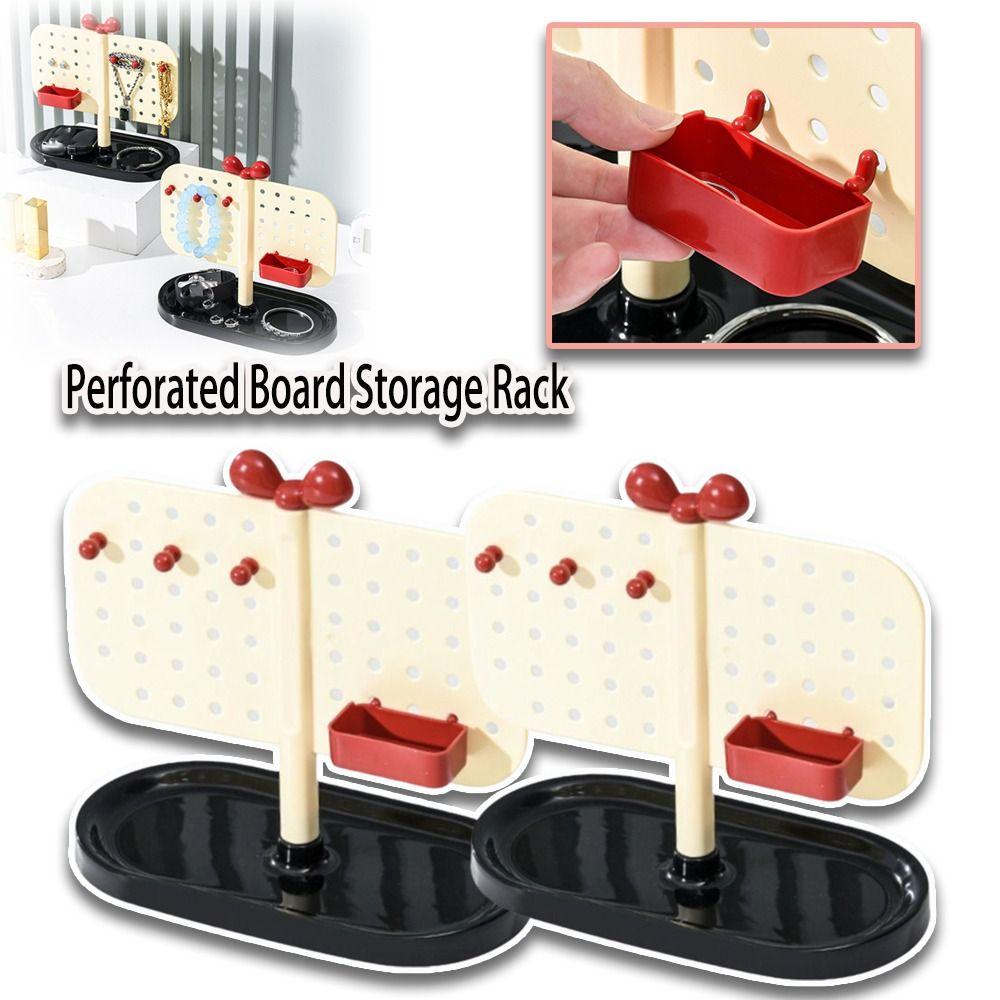 Bow Perforated Board Storage Rack DIY Porch Ornaments Storage Box New Vertical Perforated Board