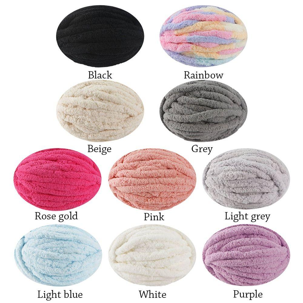 250g/Ball Multicolor Chenille Yarns for Knitting and Crochet Blanket Cushion Chunky Thick Line Soft Warm Crochet Yarn Scarf Line