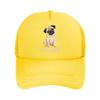 Cute Pug Mom Portrait Typography Mesh Baseball Cap For Womens Unisex FeUnisex Beach Dad Hat Hip Hop