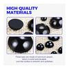 760 Pieces Stuffed Animal Eyes Black Eyes Animal Doll Toy Eye Eyes Teddy Bear Doll Making Plastic Adhesive Type Handicraft Parts DIY 3mm 4mm 5mm 6mm