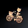Cartoon Cat Bicycle Brooch Bag Accessories Cute Versatile Fashion Badge Alloy Drip Badge