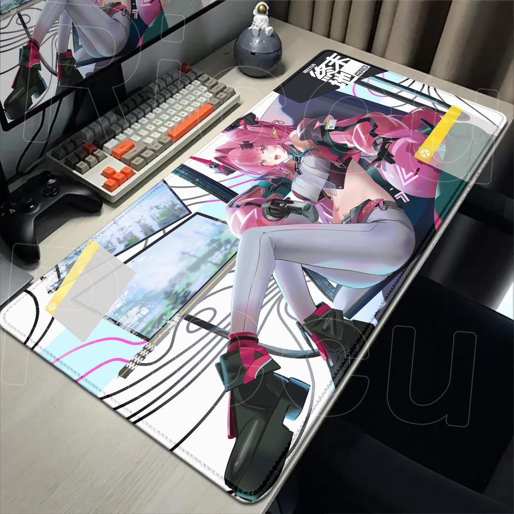 XXL Game Arknights Endfield Yvonne Mouse Pad Rug Non-slip Rubber Gamer Computer Mats Desk mat Laptop Office Large protective pad