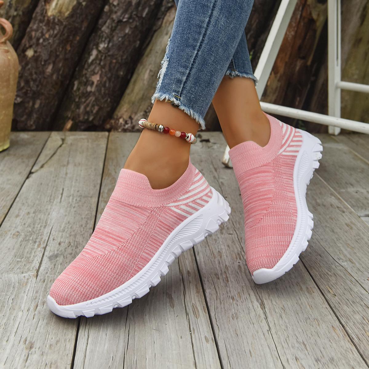 

Fashion Women Retro Breathable Mesh Sneakers Retro Lightweight Retro Women Shoes Women Fashion Light Casual Shoes Slip-on Couple Shoes 36 розовый