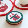 Woven Cotton Rope Christmas Coaster Heat Resistant Insulated Mat Snowman Pot Table Mat  Kitchen