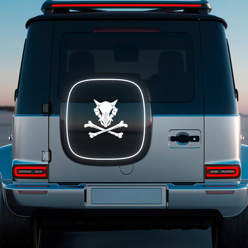 Animal Skull Car Sticker Halloween Funny Vinyl Attention Safety Auto Exterior Decoration Waterproof Decal Car Accessories