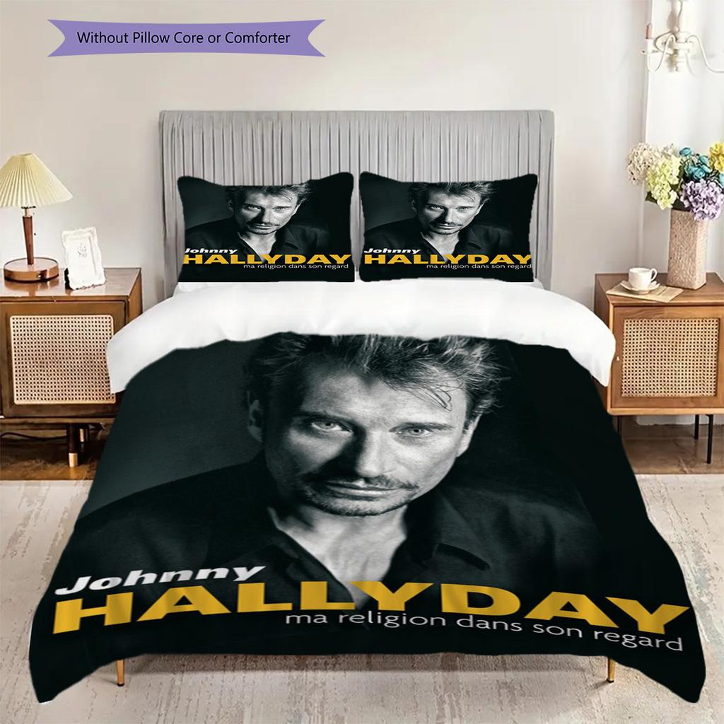 Timeless Elegance Smoke Bedding (1 * duvet cover + 2 * pillowcase, without core) 2D Flat Duvet cover and pillowcase Soft and comfortable