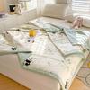 Pastoral 100% Cotton Printed Summer Quilt High-Quality Breathable Air Condition Comforter Soft Skin-Friendly Blanket for Double