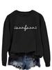 Avrupa & Amerikan Moda Sekizinci Nota Baskılı Çok Yönlü Yuvarlak Yaka Kapüşonlu Sweatshirt - Sonbahar Konforu