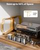 8 Quart 4er-Pack Rechteckige Chafing Dish Buffet-Set Vollformat-Pfanne Edelstahl