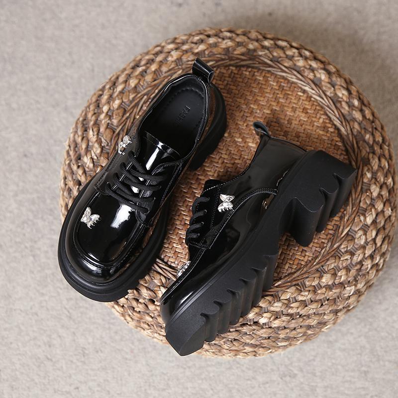 Hot Sale Shoes for Women Mary Janes Women's High Heels Fashion Lace Up Casual Boots Women New Round Toe Platform Heels