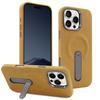 Luxury Magsafe Suede PU Leather Phone Case for iPhone 15 Pro /16 Pro Max Metal Alloy Lens 360 ° Rotating Bracket Magnetic Cover