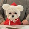 Dog Hoodie Christmas Pet Cloak Ears Hooded Bib Cape Christmas Dog Coat With Hood