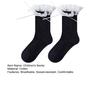 1 Pair Girls Mesh Lace Crew Socks for Socks Thin Breathable Kids Students Cute Bow Cotton