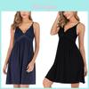 Modal Relaxed Fit Sleep Gown With Lace Detailing For Womens Homewear And Nighttime