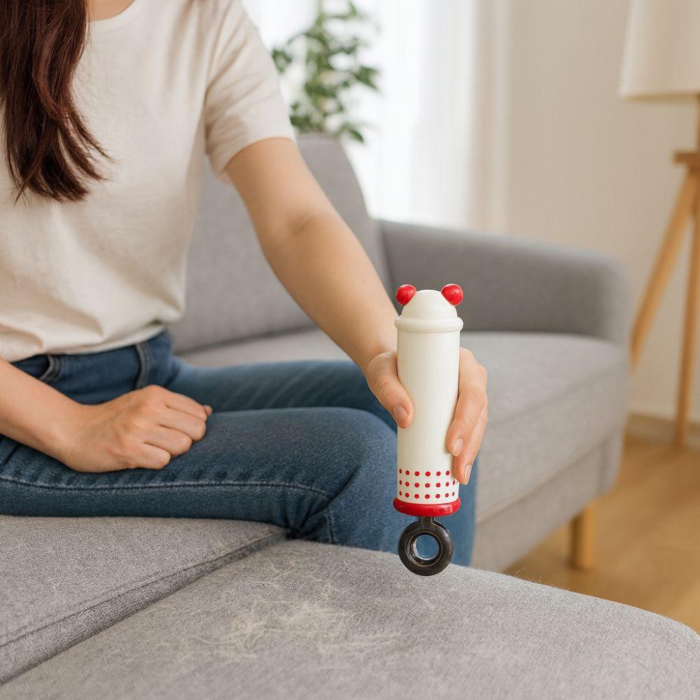 Portable 2 In 1 Lint Remover Reusable Sticky Roller Roller Hair Adhesive Furniture Cleaning