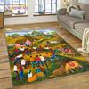 Cartoon Africa Ethiopian Custom Painting Art Carpet Rug for Bedroom Living Room Home Sofa Decoration,kids Large Decor Floor Mat