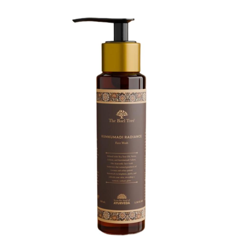 The Bael Tree Kumkuma Radiance Face Wash - Ayurvedic Face wash for All Skin, Brightens, Cleanses, Detoxifies, Improves Texture & Radiance - Face Cl