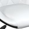 Bar Stool Set 2 Pcs White and Black Faux Leather