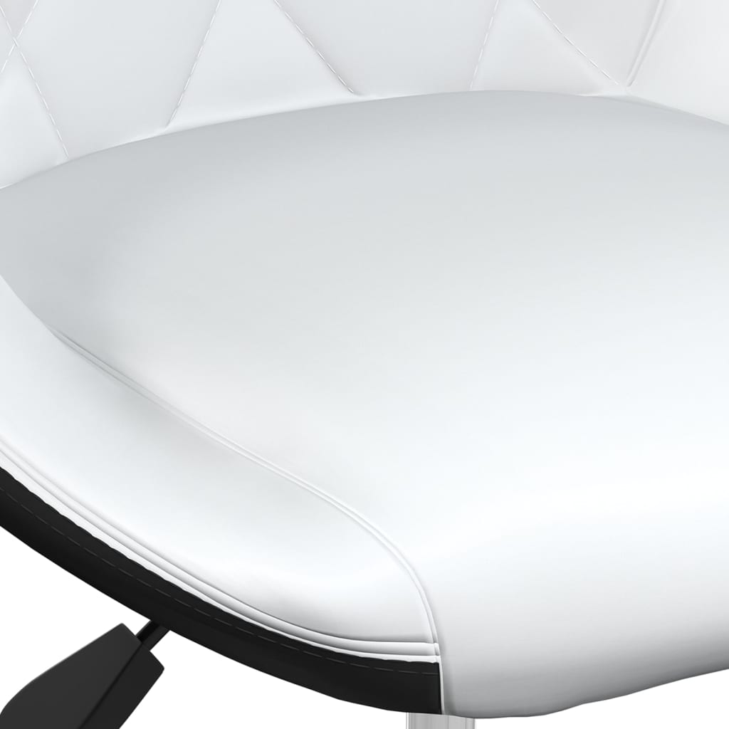 Bar Stool Set 2 Pcs White and Black Faux Leather