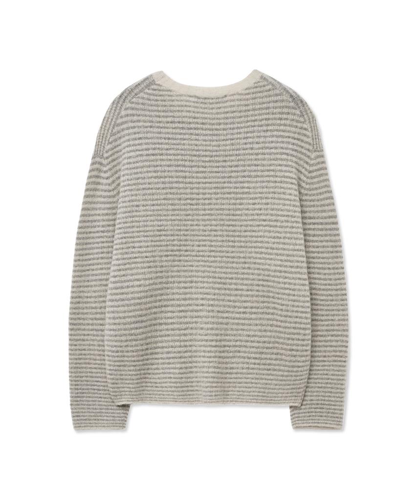 INTEMPOMOOD Lees Harbor Stripe Knit_Cream Gray