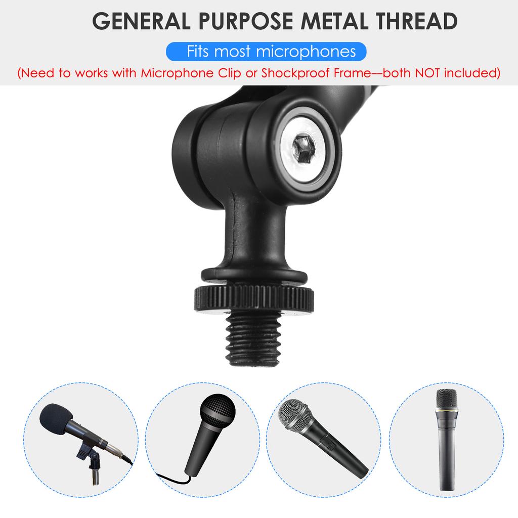 Zestaw statywów z ramieniem mikrofonowym Całkowicie metalowy wytrzymały uchwyt do zawieszenia mikrofonu Elastyczny statyw mikrofonowy bez użycia rąk